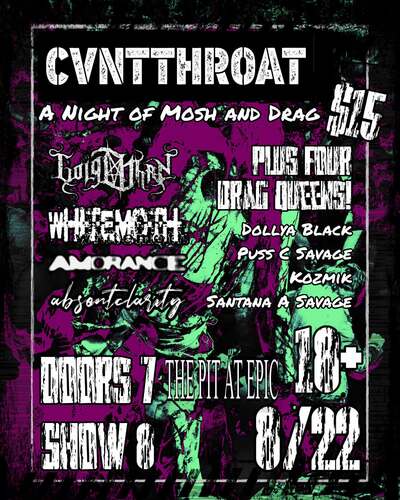 CVNTTHROAT - A Night of Mosh & Drag poster