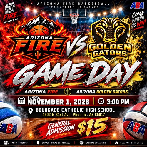 Arizona Fire vs Golden Gators poster