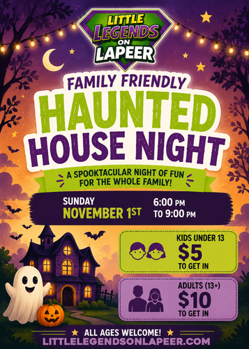 Family Friendly Haunted House Night poster