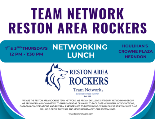 Networking Lunch (Team Network - Reston Area Rockers) poster
