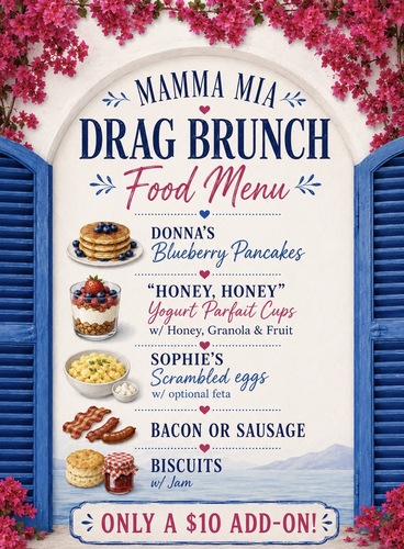 Mamma Mia Drag Brunch poster