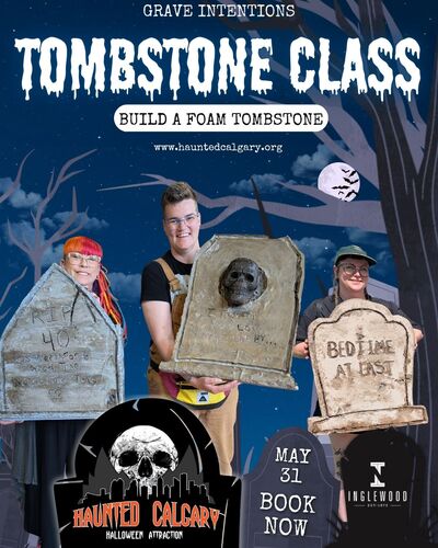 🪦 Grave Intentions: A Tombstone-Making Workshop🪦  2026 poster