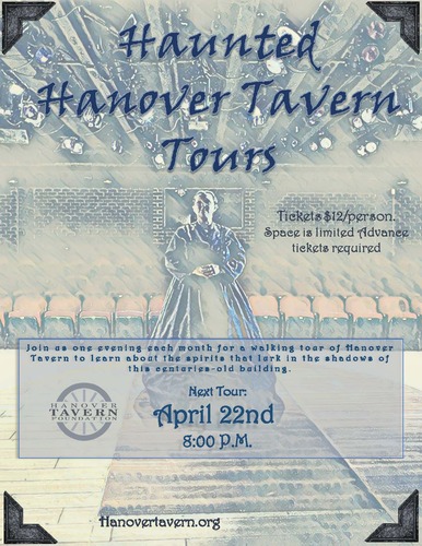 Haunted Hanover Tavern Tours April 2026 poster