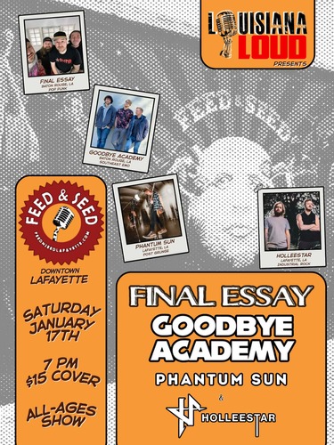 Final Essay, Goodbye Academy, Phantum Sun, & Holleestar @ Feed N Seed poster