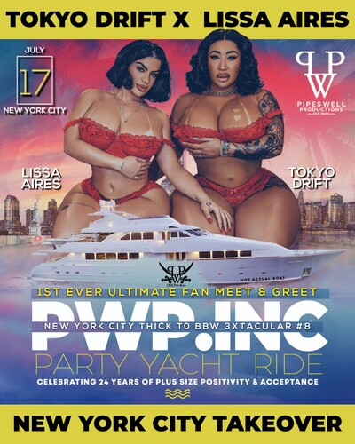 PipesWell Productions 8th Annual Thick to BBW Boat Ride poster