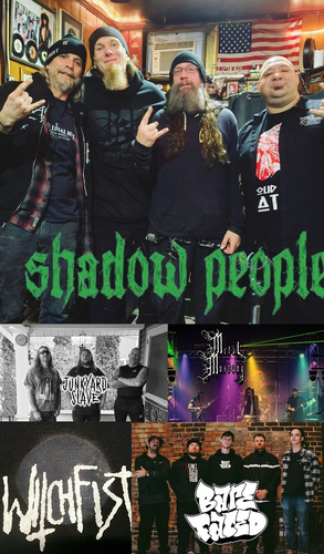 Shadow People, Junkyard Slave, Barefaced, Witchfist and Metal Mustang poster
