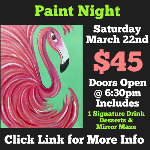 C.Sea Creations- Paint Night-Psychedelic Flamingo  poster