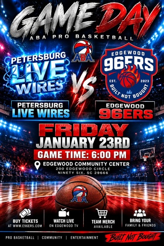 Edgewood 96ers vs Petersburg Livewire poster