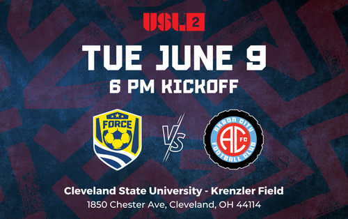 USL2: Cleveland Force SC vs Akron City FC (6/9/26) poster